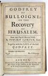 TASSO, TORQUATO. Godfrey of Bulloigne; or, The Recovery of Jerusalem. Done into English Heroical Verse, by Edward Fairfax, Gent. 1687